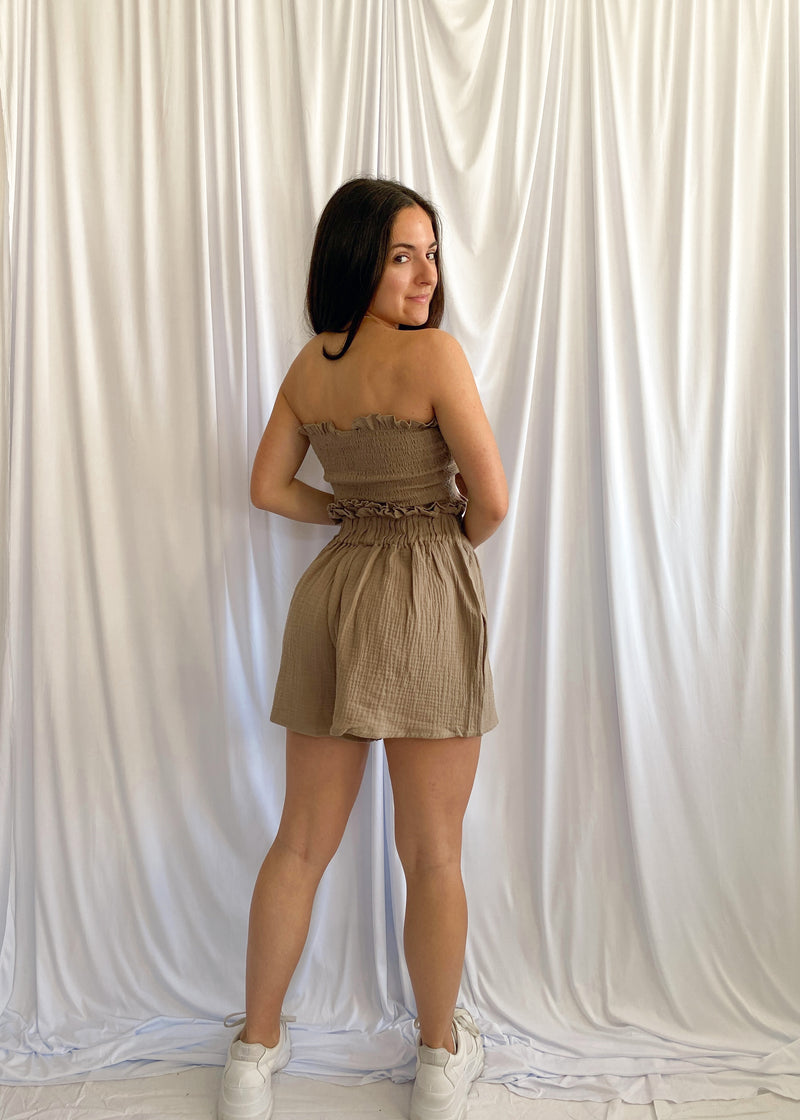 gemma shorts in taupe