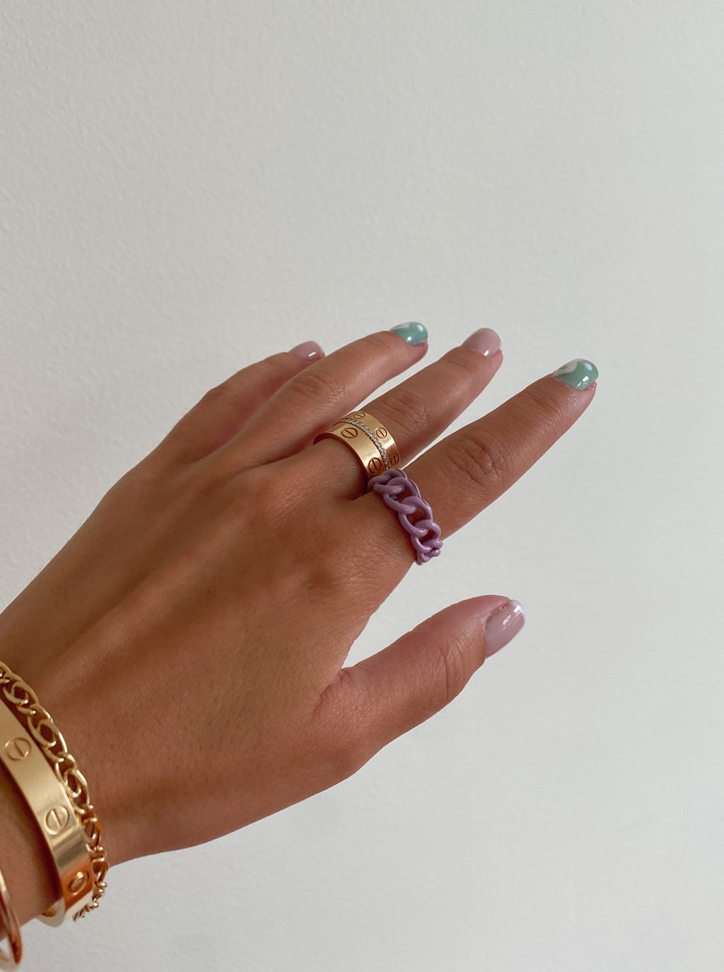 linked up ring in purple